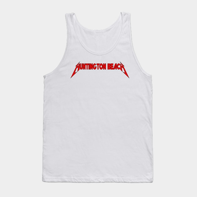 Huntington Beach - Typography Art Tank Top by Nebula Station